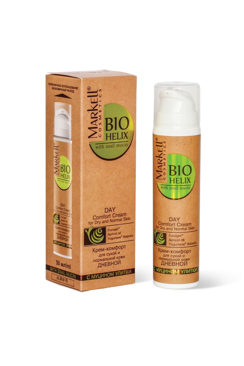 заказать и купить Markell Bio-Helix Крем-комфорт с муцином улитки для сухой и нормальной кожи дневной, 50 мл