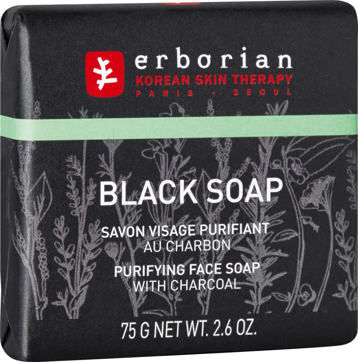заказать и купить Erborian Черное мыло для лица с углем 75 г