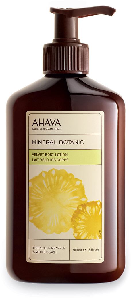 заказать и купить Ahava Mineral Botanic Бархатистый крем для тела тропический ананас и белый персик 400 мл