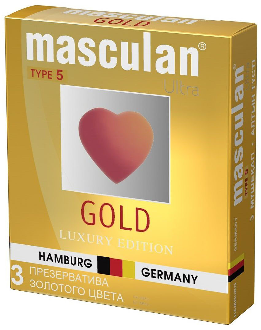 заказать и купить Masculan Презервативы 5 Ultra №3, утонченный латекс, цвет: золотой
