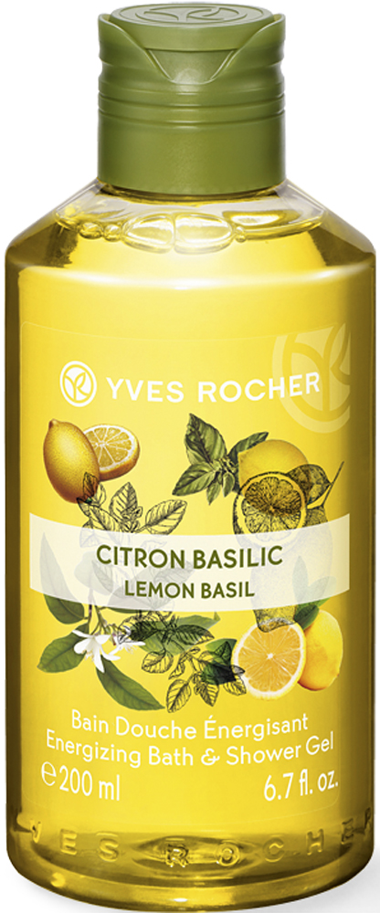 заказать и купить Yves Rocher гель для душа и ванны Лимон и базилик, 200 мл