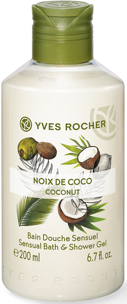 заказать и купить Yves Rocher гель для душа и ванны Кокосовый орех, 200 мл