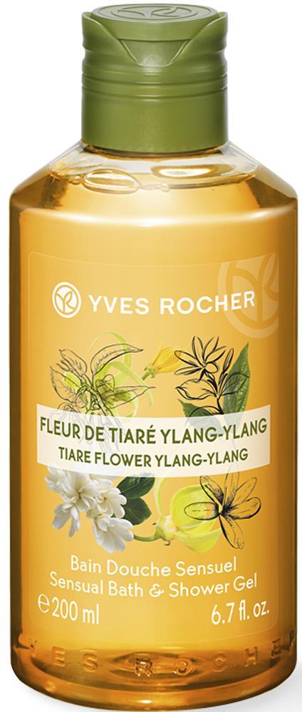 заказать и купить Yves Rocher гель для душа и ванны Тиаре и иланг-иланг, 200 мл
