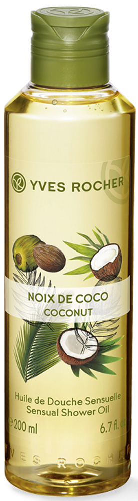 заказать и купить Yves Rocher масло для душа Кокосовый орех, 200 мл