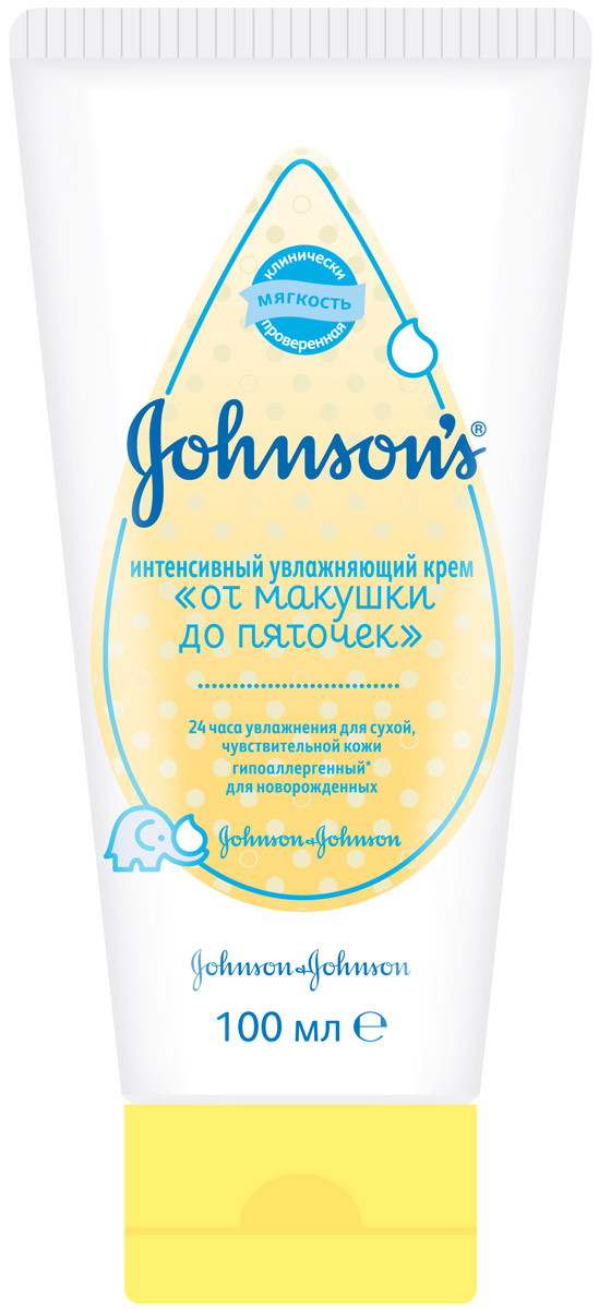 заказать и купить Johnson's Детский интенсивный увлажняющий крем От макушки до пяточек 100 мл