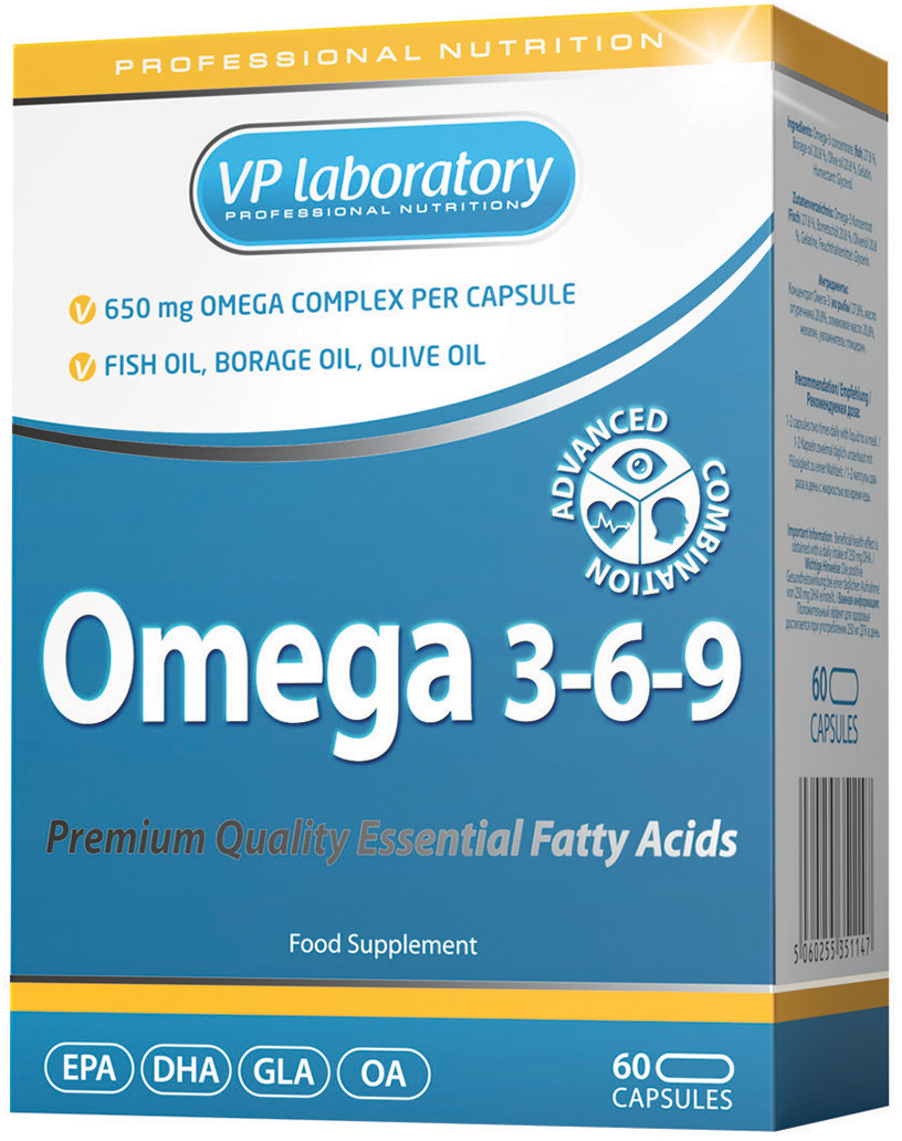 заказать и купить Комплекс жирных кислот VPLab Omega 3-6-9 / 60капс