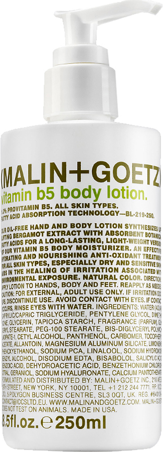 заказать и купить Malin+Goetz Увлажняющий лосьон для тела с витамином В5 250 мл