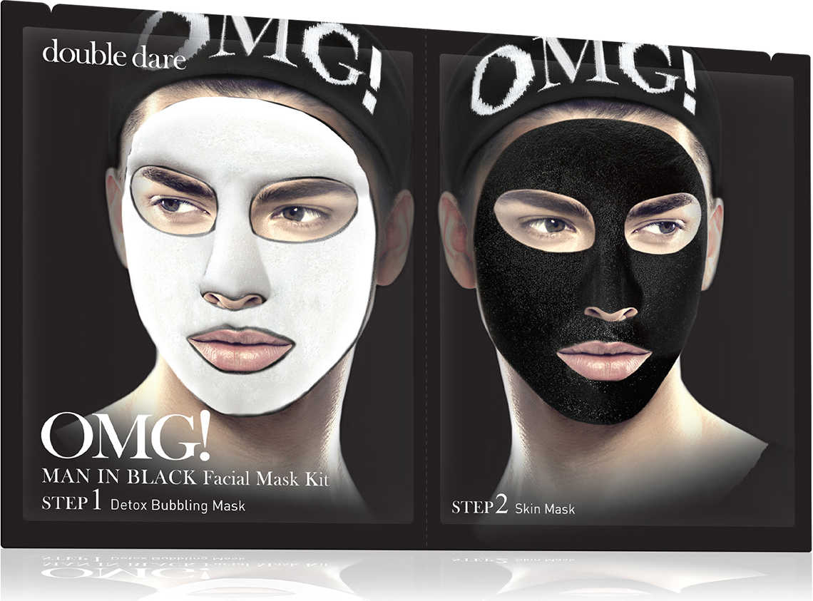 заказать и купить Double Dare OMG! Man In Black Facial Mask Kit Маска мужская двухкомпонентная для ухода за кожей лица