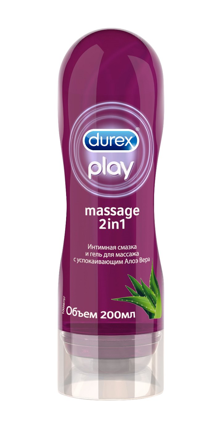 заказать и купить Durex Play Massage 2in1 Интимная смазка и гель для массажа с успокаивающим Алоэ Вера, 200 мл
