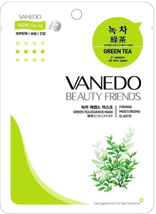заказать и купить Vanedo Green Tea Essence Mask Sheet Pack Маска для лица с зеленым чаем, 25 г