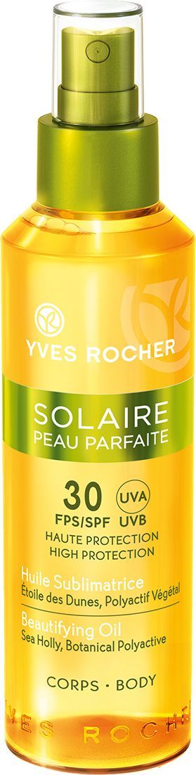 заказать и купить Yves Rocher Солнцезащитное атласное масло для тела SPF 30, 150 мл