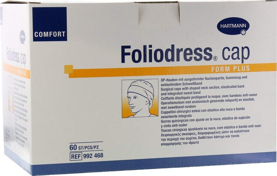 заказать и купить Foliodress Сap Comfort Form Plus Шапочка медицинская, 60 шт