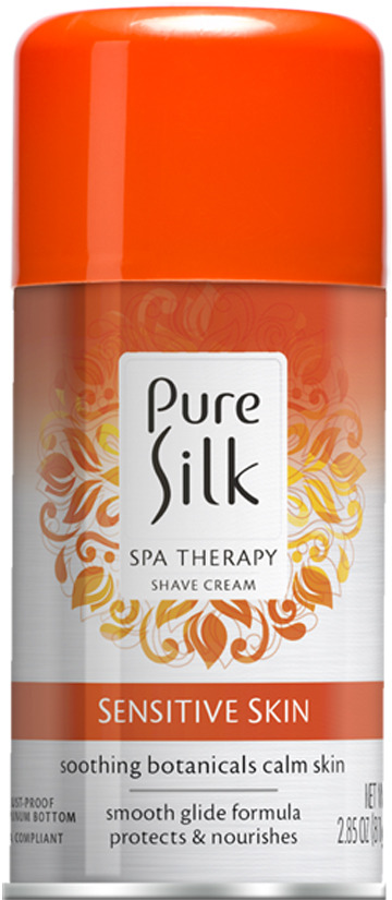 заказать и купить Крем-пена для бритья Barbasol Pure Silk Sensitive Skin Therapy Shave Cream, для чувствительной кожи, 81 г